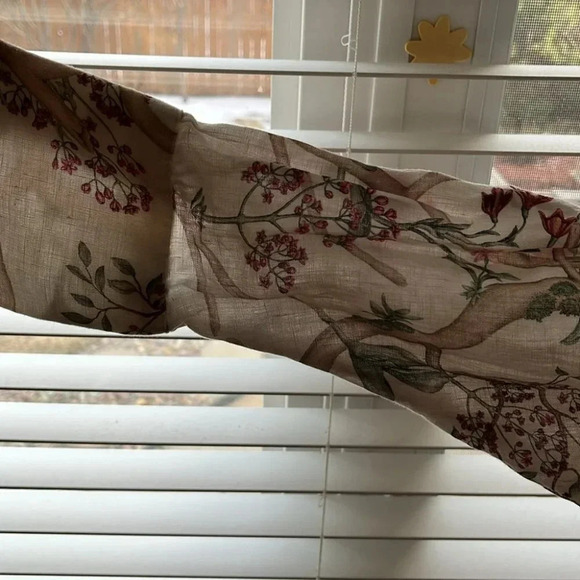 [M]Johanne Ortiz xH&M Designer White Orchid Linen Button Down L/S Shirt Dress - Picture 7 of 16